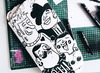 Stiften - verfstiften - Posca - zwart - set van 5 assorti