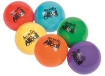 Bal - stuiterbal - Spordas - 7,6 cm - set van 6 assorti