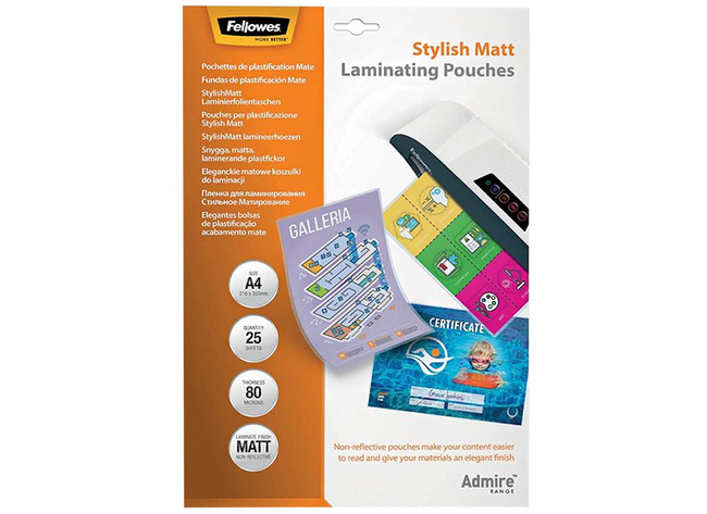 Lamineerfolie - Fellowes - mat - A4 - set van 25
