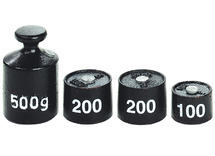 Gewichten - meten en wegen - van 100 g tot 500 g - weegschaal - gewichtenset - set van 4 assorti