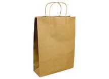 Zakken - cadeau - kraft - 125 g - A3 - bruin - met handvat - set van 20