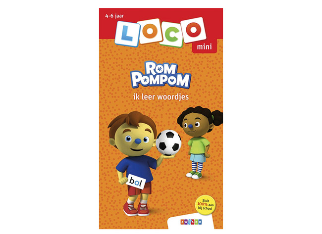 Boek - Loco Mini - Rom pompom - ik leer woordjes - oefenboekje voor basisdoos - zelfcontrole - per stuk