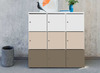 KAST - HOUT - LOCKER - 1 RIJ 3 LOCKERS