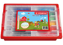 Stiften - kleurstiften - Stabilo Trio Jumbo - driekantig - 12 x 12 kl - voordeelpakket - set van 144 assorti