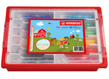 Stiften - kleurstiften - Stabilo - Trio Jumbo - driekantig - 12 x 12 kl - voordeelpakket - set van 144 assorti