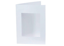 Kaarten - fotokader - passe-partout - blanco - rechthoekig - 10,5 x 14,5 cm - set van 10