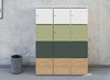 KAST - HOUT - LOCKER - 1 RIJ 4 LOCKERS