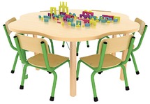 Tafel Standaard - Bloemvormig ø 120 Cm - beuk - per stuk