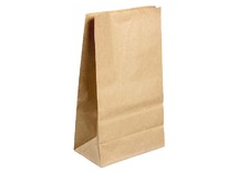 Zakken - papier - kraftpapier - bruin - 27 x 15 x 9 cm - set van 50