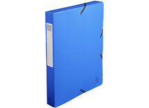 Mappen - elastobox - Exacompta - A4 - 4 cm - blauw - per stuk