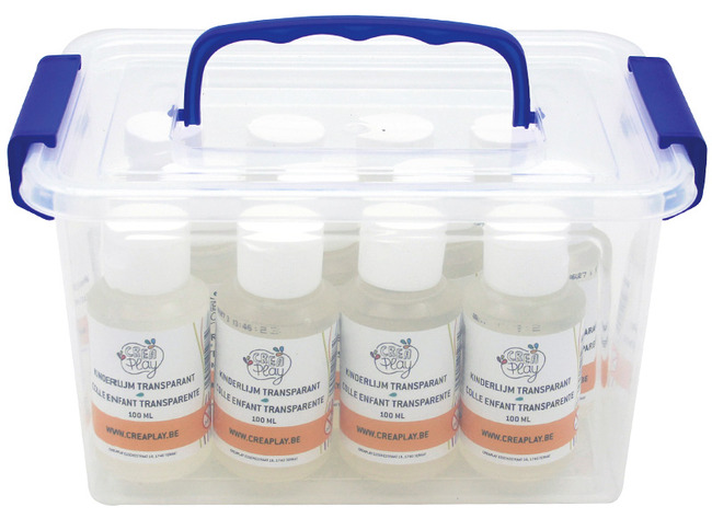 Lijm - kinderlijm - Creaplay - 100 ml - transparant - set van 12