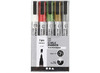 Stiften - krijtstiften - metallic - set van 5 assorti