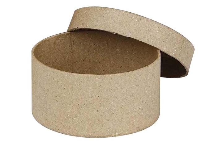 Karton - kartonnen doosje - rond - groot - set van 10