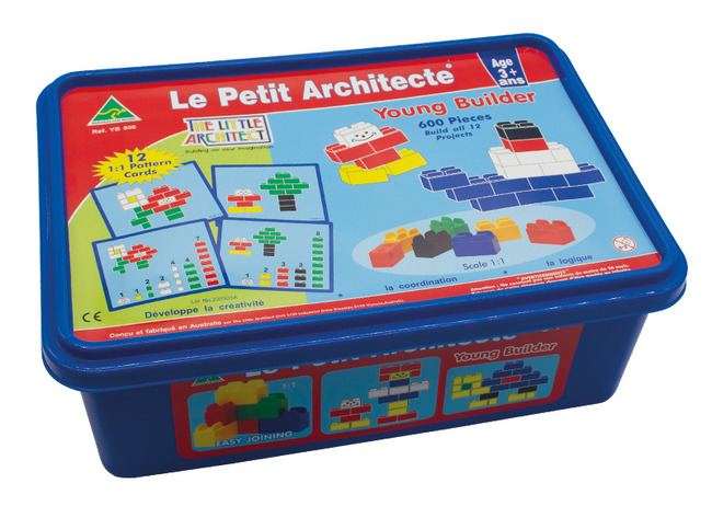 Bouwset - bouwstenen - Jonge bouwer - blokken - set van 600 assorti