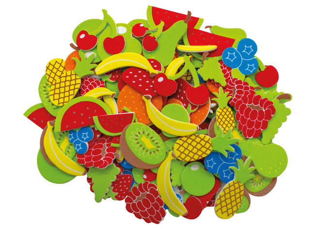 Stickers - foam - fruit - set van 120