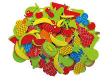 Foam - stickers - fruit - set van 120
