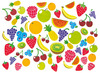 Foam - stickers - fruiten - set van 120 assorti