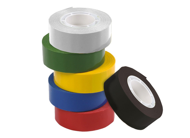 Rubans adhésifs colorés - 19mm x 33m - assortiment de 6 couleurs