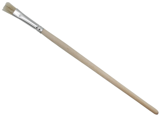 Penselen - plat - korte steel - nr 8 - set van 12
