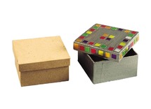 Karton - doosjes - vierkant groot- set van 10