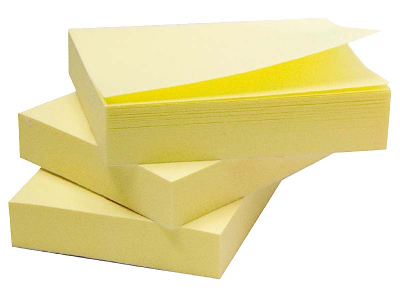 BLOCS MÉMO JAUNES 3,8 X 5,1 CM - SET/3