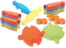 Evenwichtsparcours - Eiland En Rivier - bewegen - basisset - set van 25 assorti