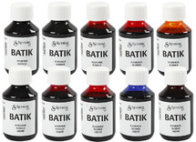 Verf - textielverf - tie dye - batik - 10 x 100 ml - set van 10 assorti