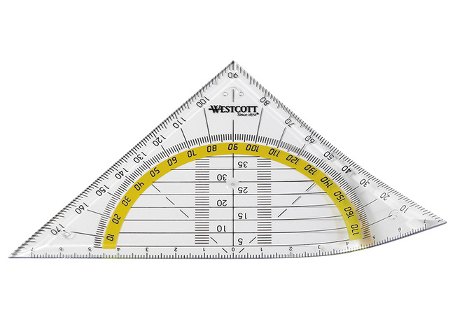 Latten - geodriehoek - 14 cm - flexibel - per stuk