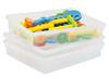 OPBERGKIST - LAAG - TRANSPARANT - SET VAN 3