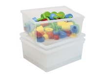 OPBERGKIST - DIEP - TRANSPARANT - SET VAN 3