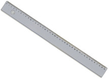 Latten - meetlat - 40 cm - plastic - per stuk