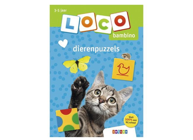 Boek - Loco Bambino dierenpuzzels - oefenboekje voor basisdoos - zelfcontrole - per stuk
