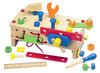 Speelmeubel - tafelwerkbank en gereedschapkist - accessoires inbegrepen - 29 x 17 x 13 cm - per set