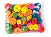 Knopen - hout - gekleurd - 25-40 mm - decoratie - set van 144 assorti