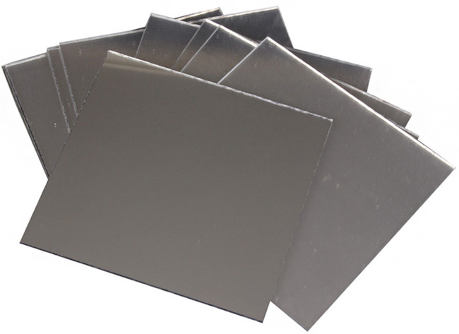 Decoratie - spiegel - plastic - 12 x 12 cm - set van 10