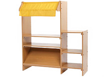 Speelmeubel - winkel 110 - beuk, lichte esdoorn, wit - 125 x 140 x 40 cm - per stuk