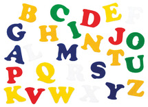 Stickers - letters - vilt - textiel - zelfklevend - decoratie - set van 60 assorti