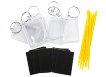 Sleutelhangers - kraspapier - set van 6 assorti