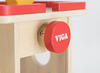 Speelgoed garage - Viga - met accessoires - hout - per set