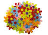 Stickers - bloemen - vilt - textiel - zelfklevend - decoratie - set van 60 assorti