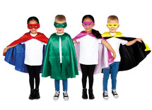 Kleding - verkleedcapes superhelden - set van 4 assorti