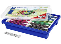 Potloden - kleurpotloden - Staedtler Noris Colour - driehoekig - kist - voordeelpakket - set van 288 assorti