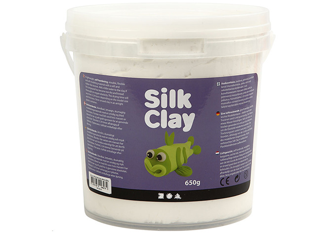 Boetseerklei - Silk Clay - 650 g - wit - boetseren - per stuk
