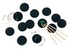 Badges - kraspapier - set van 10 assorti