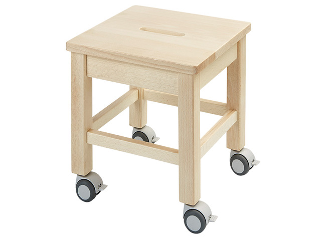 Kruk - met wielen - met handgrip - klasorganisatie - hout - per stuk