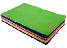 Textiel - vilt - vellen - A4 - verschillende kleuren - set van 24 assorti
