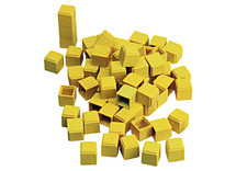 Rekenen - MAB materiaal - rekenblokken - tot 100 - geel - per set