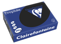 Papier - fotokopieerpapier - Clairefontaine Trophée - A4 - 210 g - zwart - pak van 250 vellen