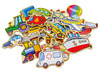 Magneten - Viga Magnetic Vehicles - voertuigen - hout - set van 20 assorti