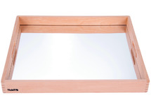 Speelbakken - tickit Wooden Mirror Tray - 50 x 43,5 cm - hout - met spiegel - per stuk